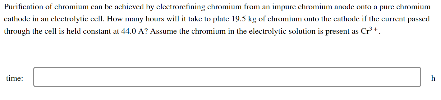 Purification Of Chromium Can Be Achieved By Electrorefining Chromium From An Impure Chromium Anode Onto A Pure Chromium 1