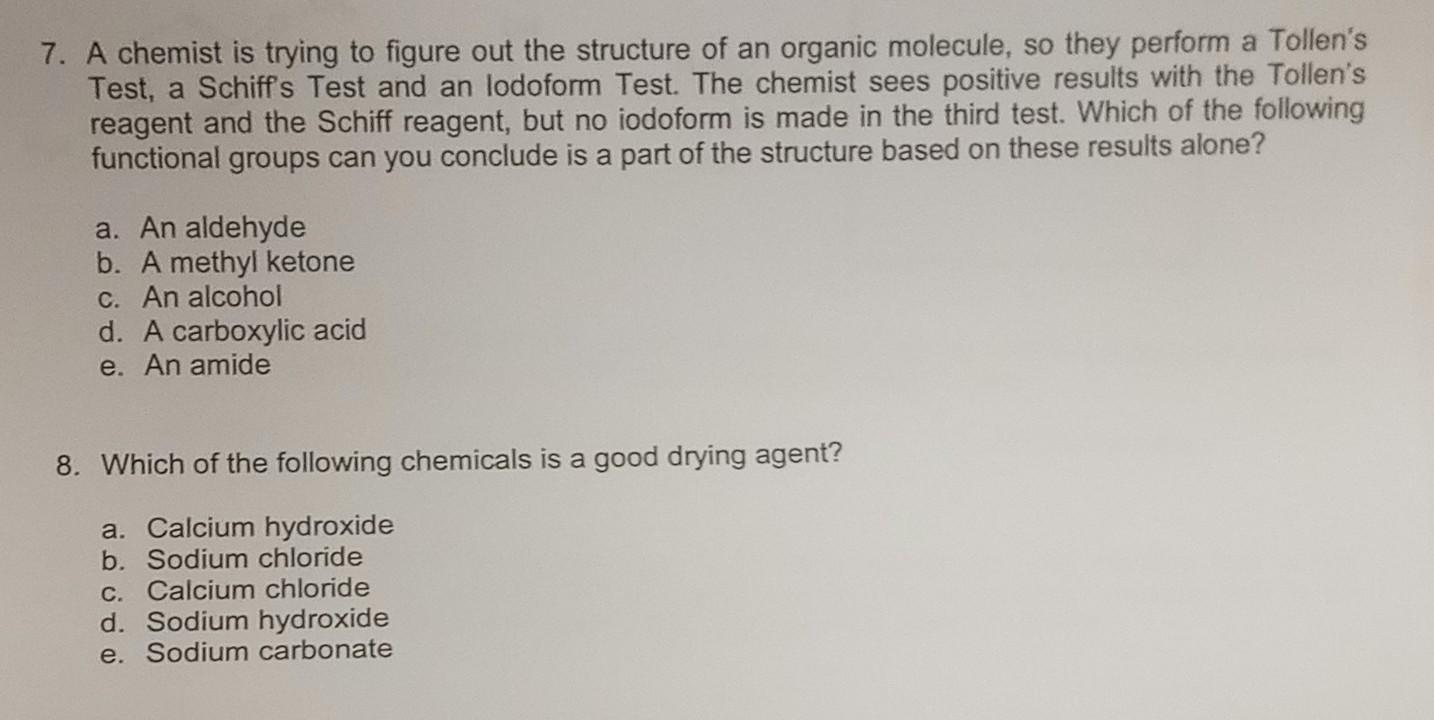 Hello I Need Help With This 2 Questions Assingment This Is Organic Chemistry 2 Address The 2 Questions Please Help M 1