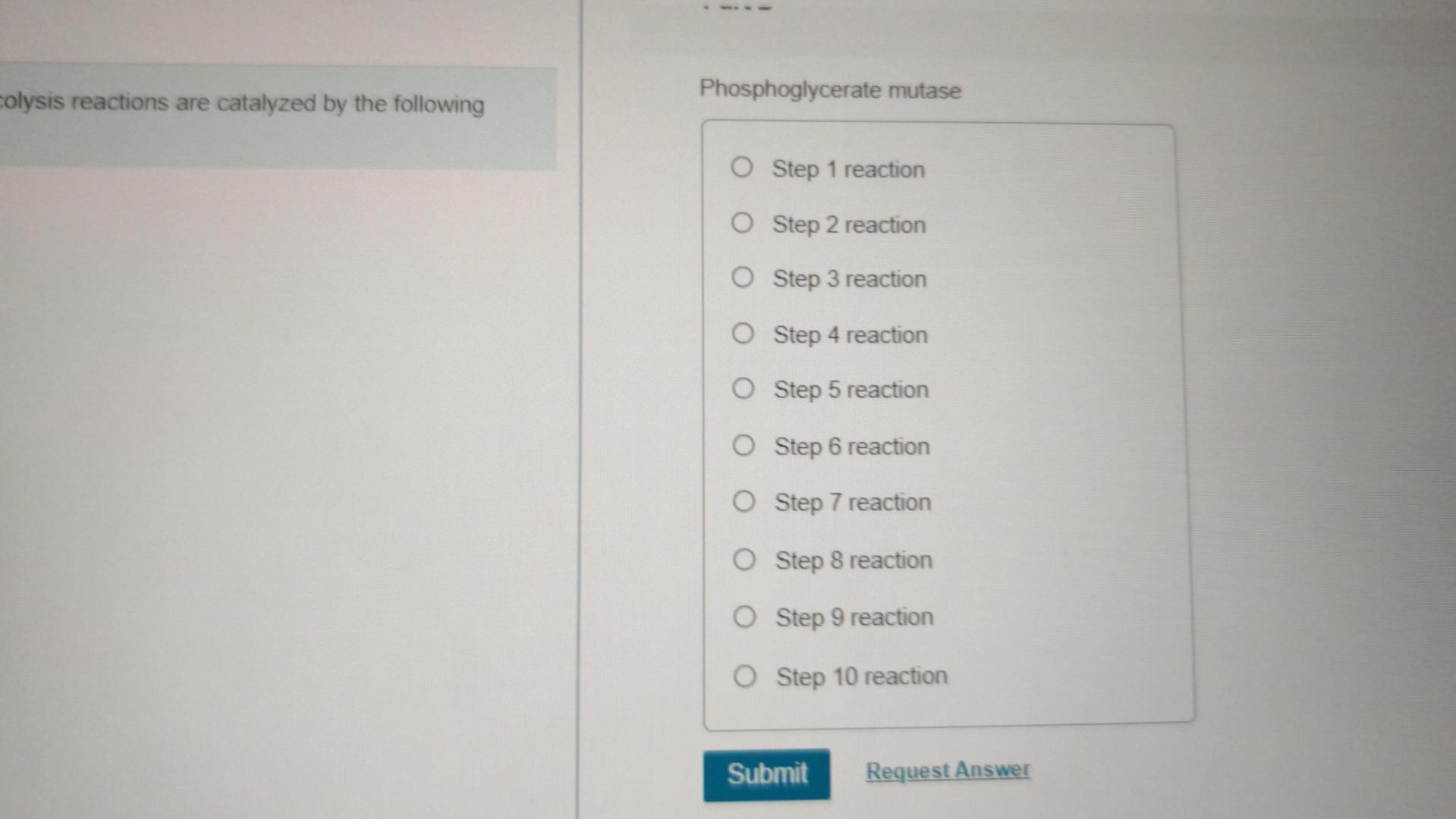 Which Glycolysis Reactions Are Catalyzed By The Following Enzymes Phosphoglycerate Mutase 1