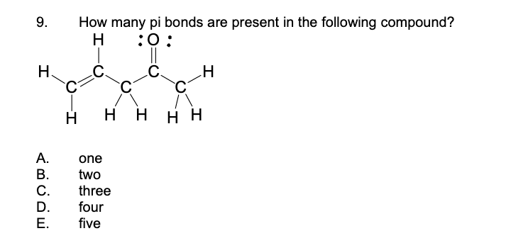 How Many Pi Bonds Are Present In The Following Compound 1