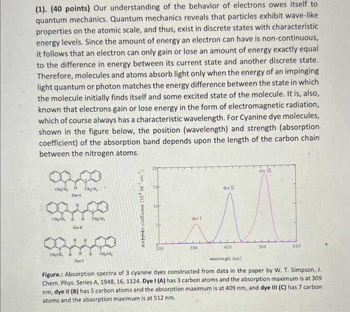 1 40 Points Our Understanding Of The Behavior Of Electrons Owes Itself To Quantum Mechanics Quantum Mechanics Reve 1