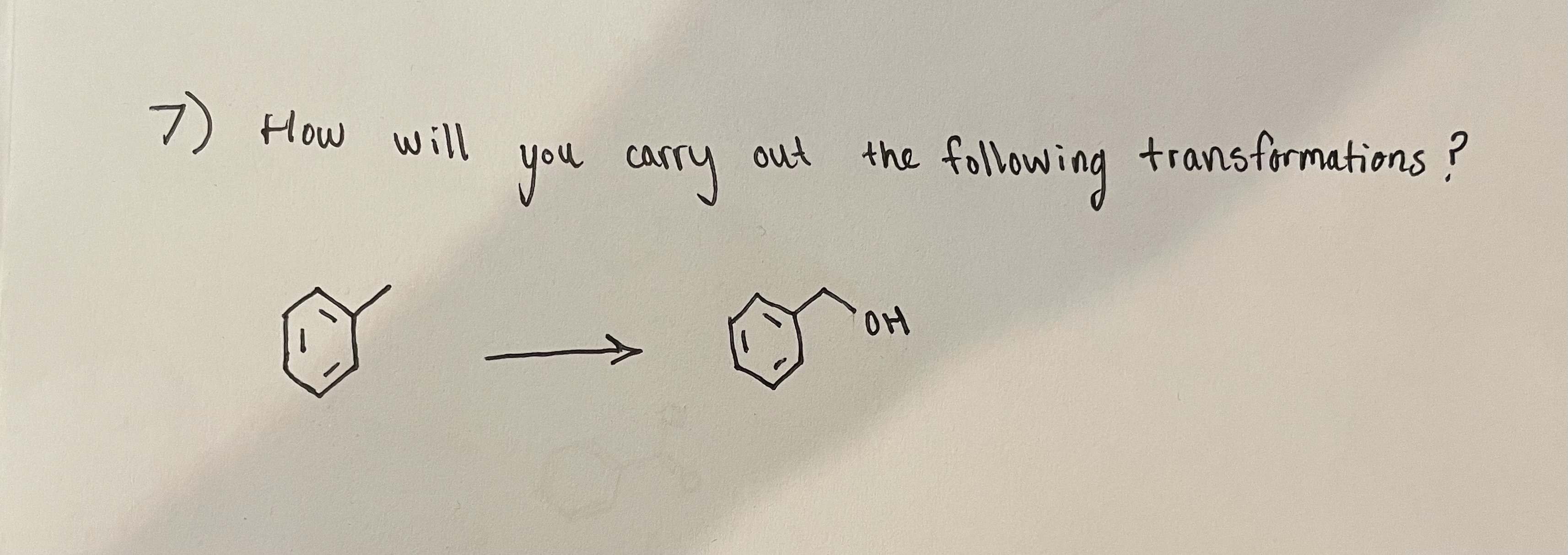 7 How How Will You Carry Out The Following Transformations Oh 1