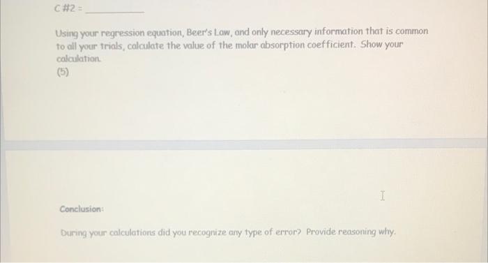 Paragraph Styles Editing Voile Senutno Analysis Of Com By Spectrophotometry Use Proper Sigficant Figures Throughout The 6