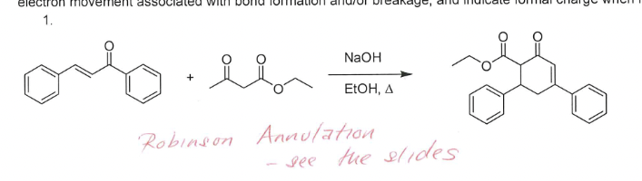 Can Someone Please Draw The Mechanism For The Robinson Annulation For The Product Below 1