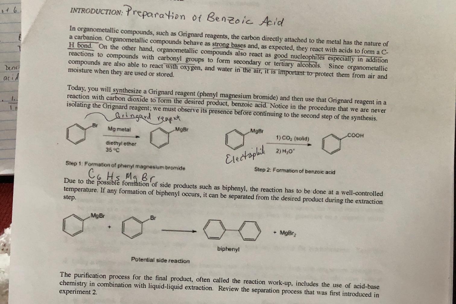 Question Could You Use Ir Alone To Determine If There Was Any Biphenyl Contaminating Your Benzoic Sample Explain What 1