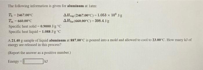 The Following Information Is Given For Ether C H Oc Hg At Latm Boiling Point 34 6 C Ah Ap 34 6 C 26 5 Kj Mol Sp 5