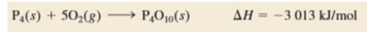5 Given The Thermochemical Reaction Below Determine The Heat Emitted When 266 G Of White Phosphorus P4 Is Burned In 1