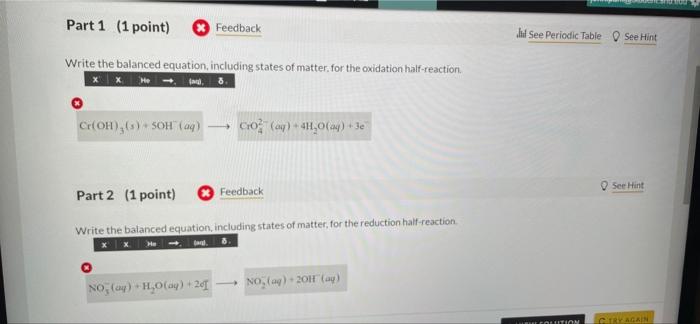 03 Question 4 Points Answer The Four Questions Below Related To The Spontaneous Redox Reaction That Occurs When Cr Oh 2