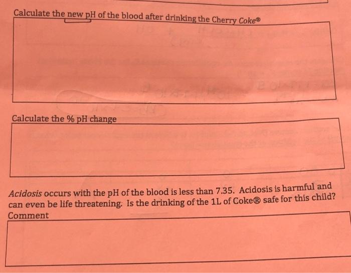 Carbonic Acid Buffers And The Case Of The Child That Drinks 1l Of Cherry Coke 23 Carbonic Acid Is Also Found In Blood 2