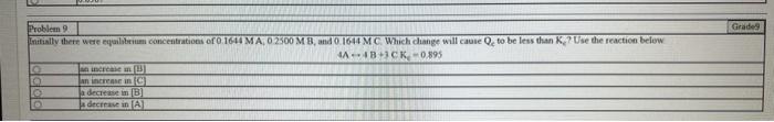 Grade Problem Initially There Were Equilibrium Concentrations Of 1644 Ma 02500 Mb And 0 1644 Mc Which Change Will Came 1