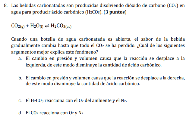 8 Carbonated Beverages Are Produced By Dissolving Carbon Dioxide Co2 In Water To Produce Carbonic Acid H2co3 Co2 1