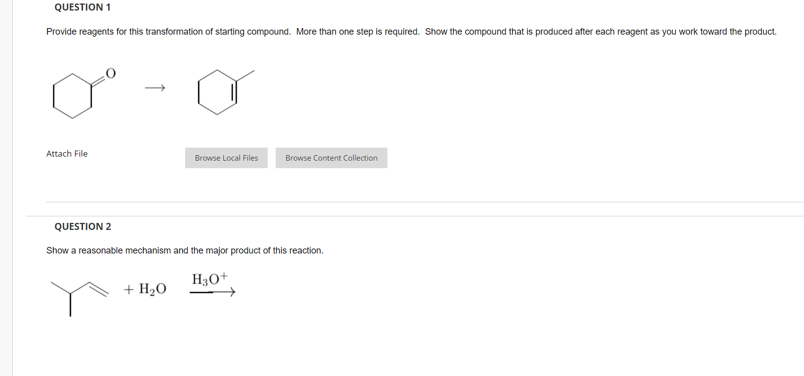 Question 1 Provide Reagents For This Transformation Of Starting Compound More Than One Step Is Required Show The Compo 1