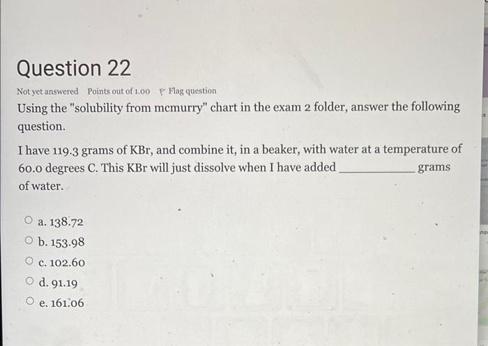 Question 19 Answer Saved Points Out Of 100 P Flag Question Using The Table Of Acids W Kas And Pkas In The Exam 2 Mater 3