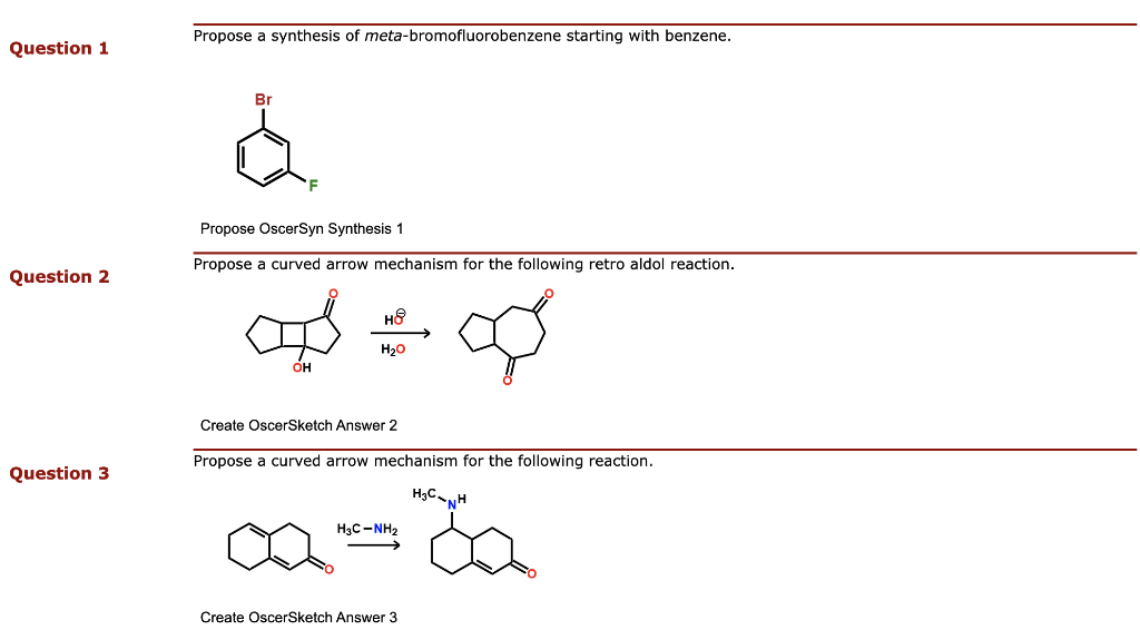 Propose A Synthesis Of Meta Bromofluorobenzene Starting With Benzene Question 1 Br Propose Oscersyn Synthesis 1 Propose 1