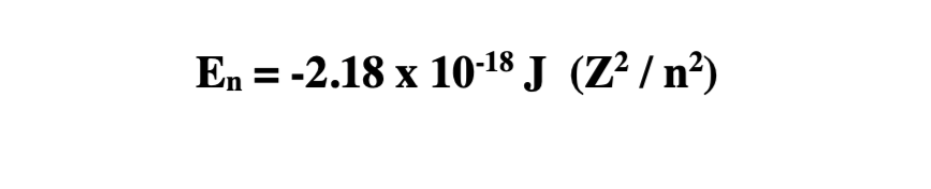 According To The Bohr Model What Is The Energy Of The First Level Energy Of The C5 System 1