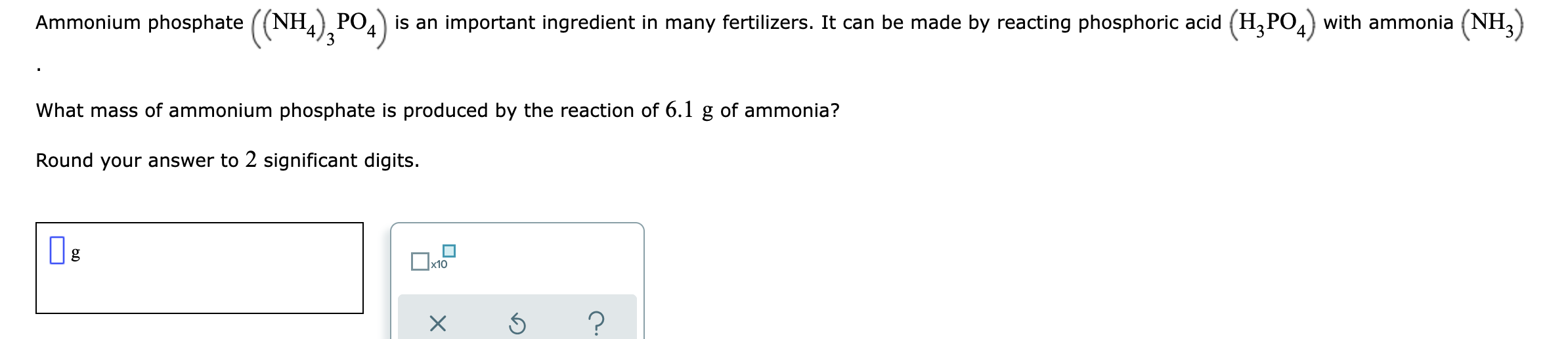 Ammonium Phosphate Nh4 Po4 Is An Important Ingredient In Many Fertilizers It Can Be Made By Reacting Phosphoric Ac 1