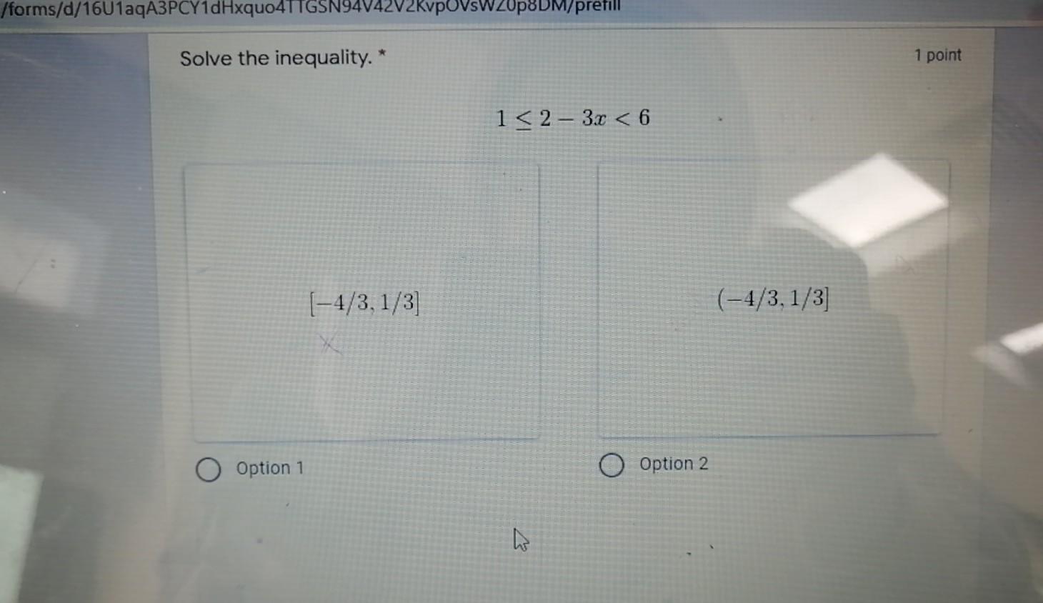 Forms D 16u1aqa3pcy1dhxquo4itgsn94v42v2kupovswzop8dm Prefill Solve The Inequality 1 Point 1 2 3x 6 4 3 1 3 1