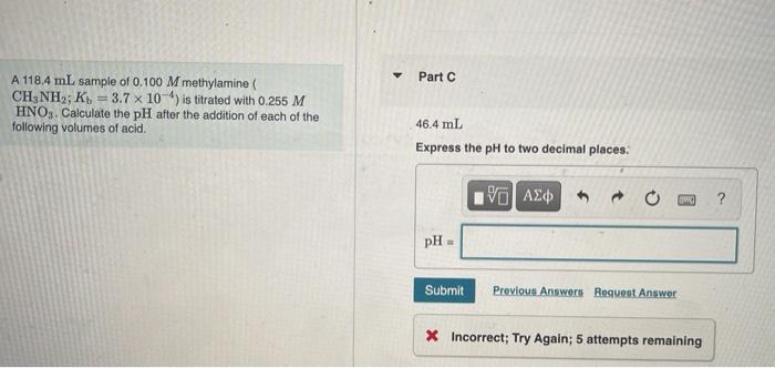 Consider The Titration Of 36 4 Ml Of 0 260 Mhf K 3 5 X 10 4 With 0 220 M Naoh Calculate The Ph At Each Of The Follow 2