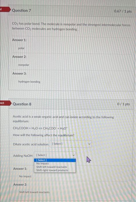 Rtial Question 10 0 67 1 Pts Acid Ha Has A Pka Of 5 0 And Hb Has A Pka Of 8 0 Which One Is A Stronger Acid Select 4