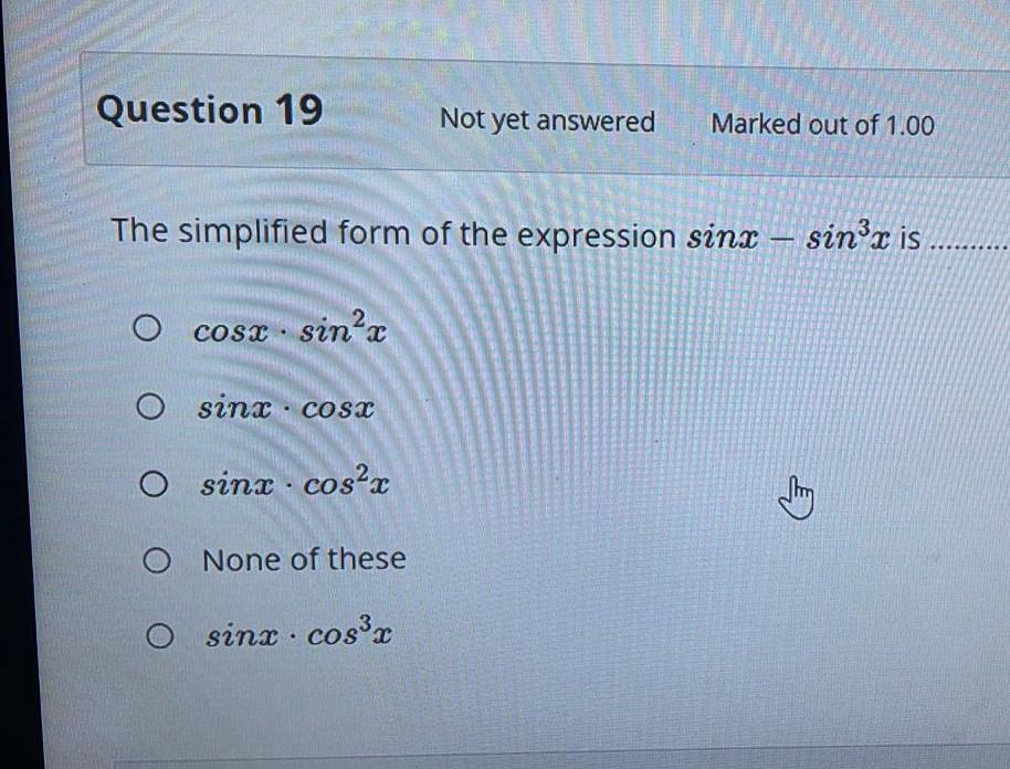 Question 18 Not Yet Answered Marked Out Of 1 00 P Flag Question The Solutions Of The Logarithmic Equation 2logx Log2 3