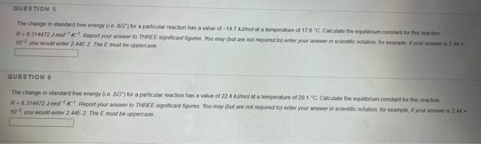 Question 9 Using Ayvalues Calculate Ag In For The Reaction Of Butane Vapor With Oxygen Gas To Form Carbon Dioxide Gas A 2