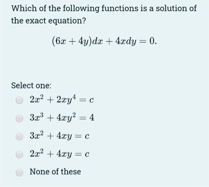 Which Of The Following Is True For The Bvp Tt Y 16y 0 Y 0 1 Y 5 5 8 With Yg C1 Cos 4x C2 Sin 4x 3