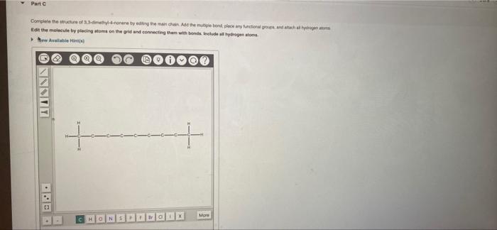 Part Complete The Surf One By Ting The Main Chan Athlebonde Any Functions And Charge E The Molecule By Placing Stoms On 1