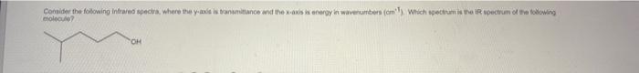 Cornide The Following Infrared Species Where They De La Transmittance And The Xax S Las Energy In Wavenutter Cm Which 1