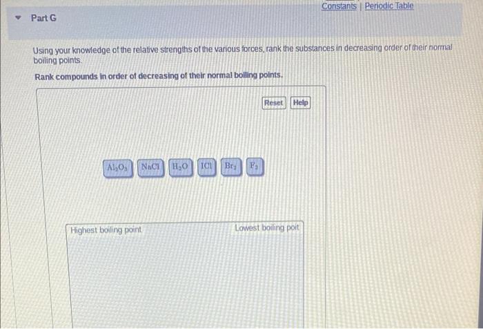 For Each Of The Following Substances Identify The Intermolecular Force Or Forces That Predominate F2 Check All That 7