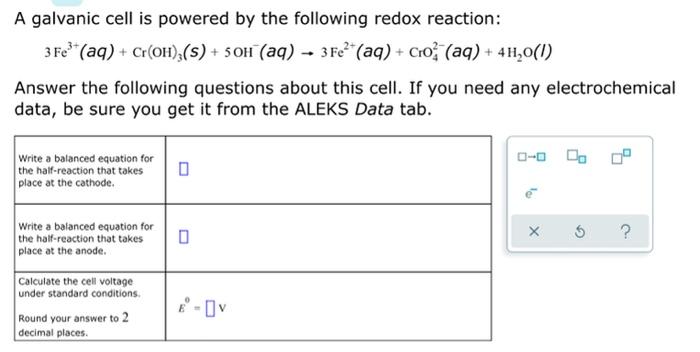 A Certain Half Reaction Has A Standard Reduction Potential Ed 0 02 V An Engineer Proposes Using This Half Reaction At 2