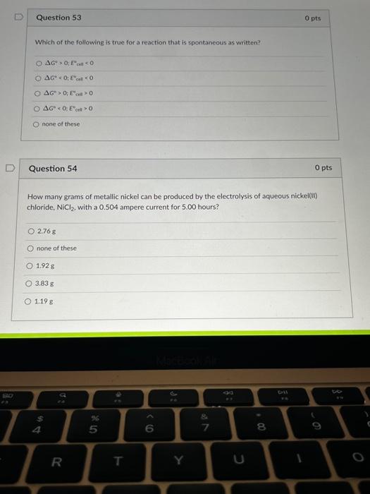 U Question 49 1 Pts Given The Following Reaction In Acidic Media Fe2 Cr 0 2 Fe Balance The Chemical Reaction In A 3