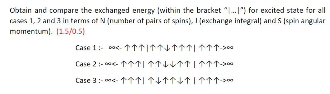 Obtain And Compare The Exchanged Energy Within The Bracket I For Excited State For All Cases 1 2 And 3 In Term 1