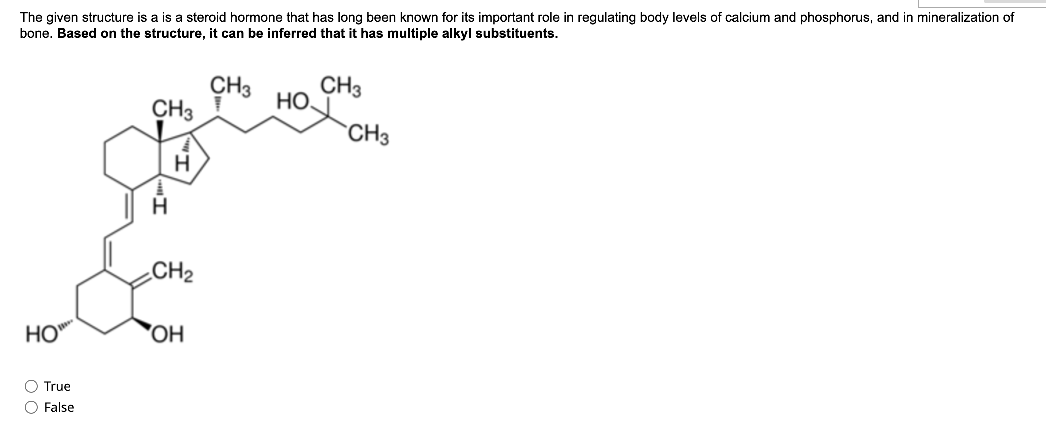 The Given Structure Is A Is A Steroid Hormone That Has Long Been Known For Its Important Role In Regulating Body Levels 1