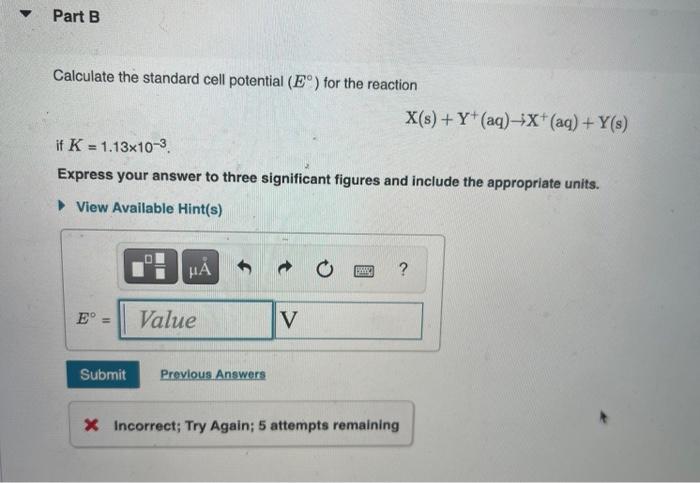 The Equilibrium Constant K For A Redox Reaction Is Related To The Standard Potential Eo By The Equation In K Nfe 3