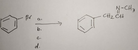 Fill The Letters What Are The Reagents To Be Added To Obtain The Product From The Starting Material 1