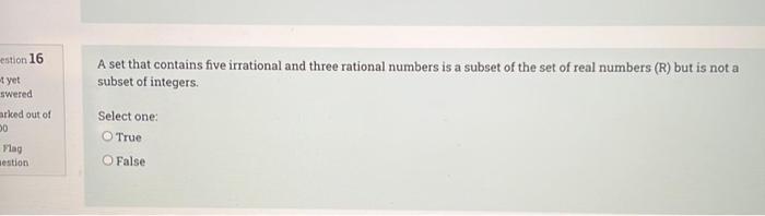 Question 13 Fot Yet Nswered A Set A Can Be An Element Of Another Set B And In This Case Automatically Its Elements Als 2