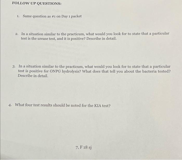 Follow Up Questions 1 Same Question As 1 On Day 1 Packet 2 In A Situation Similar To The Practicum What Would You L 1