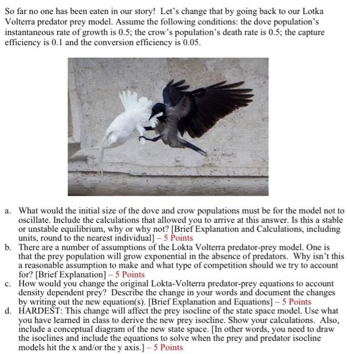 So Far No One Has Been Eaten In Our Story Let S Change That By Going Back To Our Lotka Volterra Predator Prey Model As 1