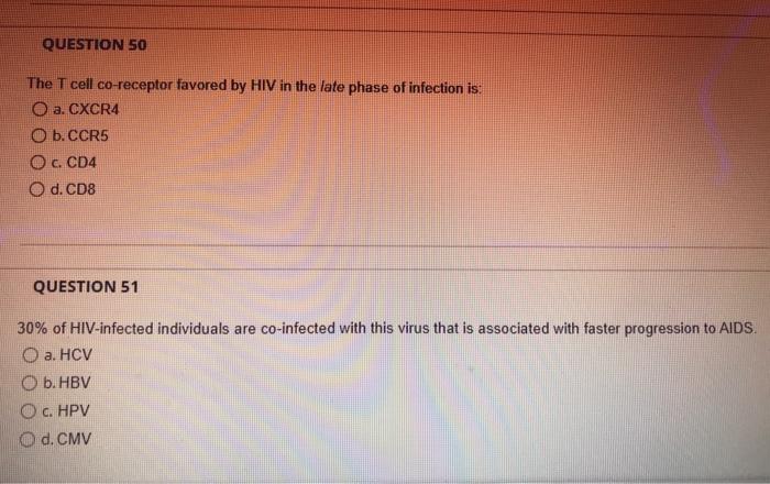 Question 46 Which Of The Following Is True For Non Progressors O A Maintain A Cd4 Count Of Greater Than Or Equal To 3