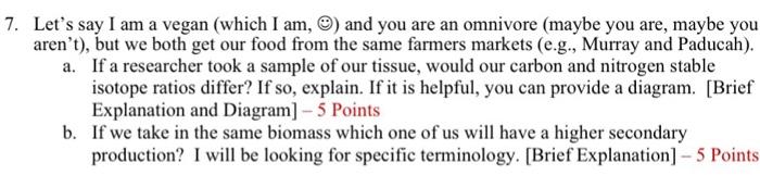 7 Let S Say I Am A Vegan Which I Am And You Are An Omnivore Maybe You Are Maybe You Aren T But We Both Get Our 1