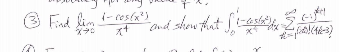 Jell Find Lim 1 Cos X And Show That S Luxcolhe 1 X Xo X4 74 H 1