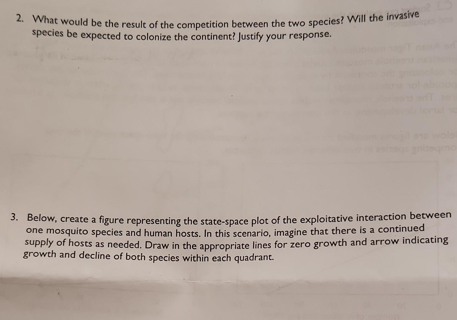 02 2 What Would Be The Result Of The Competition Between The Two Species Will The Invasive Species Be Expected To Colo 2