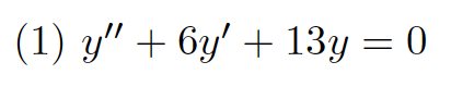 Please Solve The Following Constant Coefficient Homogeneous Linear Differential Equation 1