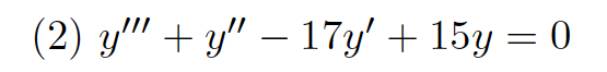 Please Solve The Following Constant Coefficient Homogeneous Linear Differential Equation 2