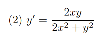 Solve The Following Homogeneous Differential Equation 2