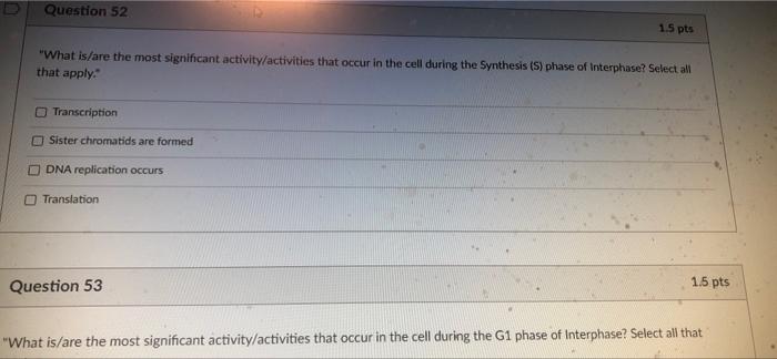 Question 50 1 5 Pts Which Of The Following Statements Best Represents The Relationships Between The Light Dependent Reac 3