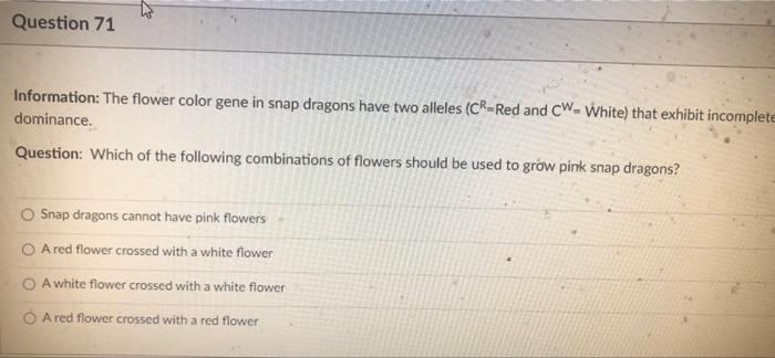 Question 61 Which Of The Following Statements Describes The Difference Between Mitosis In Plants And Animals During Cyt 8