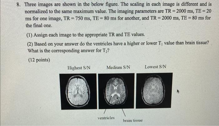 8 Three Images Are Shown In The Below Figure The Scaling In Each Image Is Different And Is Normalized To The Same Ma 1