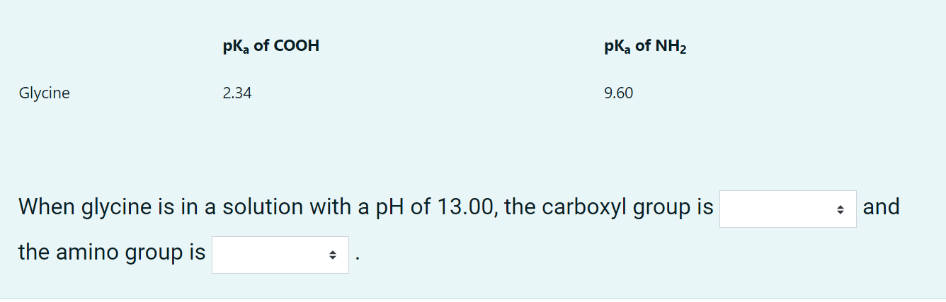 Dna Contains Linkages Between Phosphates And Pk Of Cooh Pka Of Nh2 Glycine 2 34 9 60 When Glycine Is In A Solution Wi 2