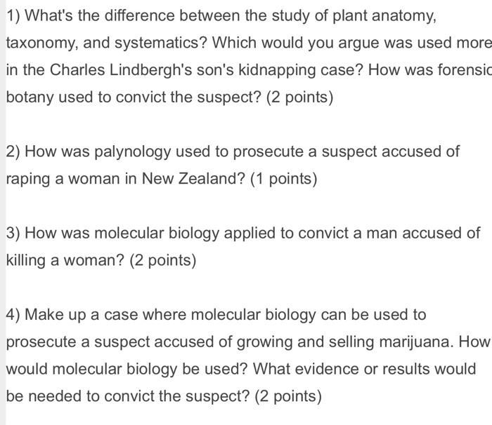 1 What S The Difference Between The Study Of Plant Anatomy Taxonomy And Systematics Which Would You Argue Was Used M 1